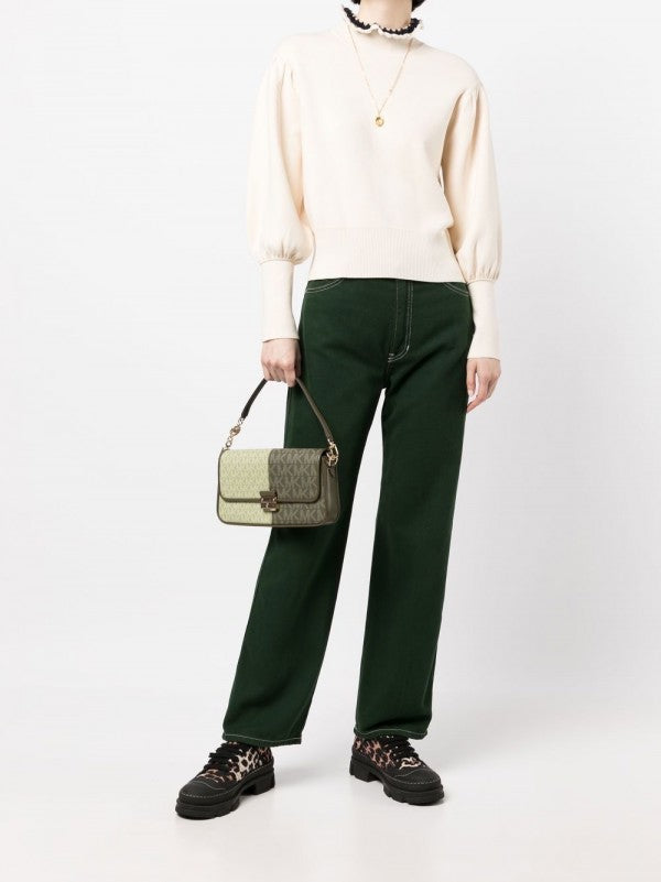 Michael kors Bradshaw Two Tone Logo Convertible Shoulder bag with box