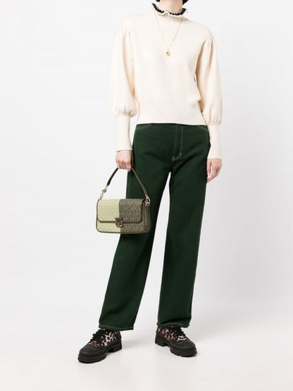 Michael kors Bradshaw Two Tone Logo Convertible Shoulder bag with box