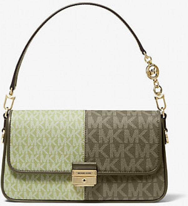 Michael kors Bradshaw Two Tone Logo Convertible Shoulder bag with box