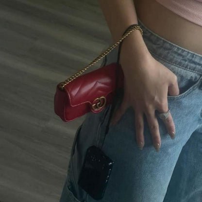 Gucci marmont mini sling bag premium quality with og box