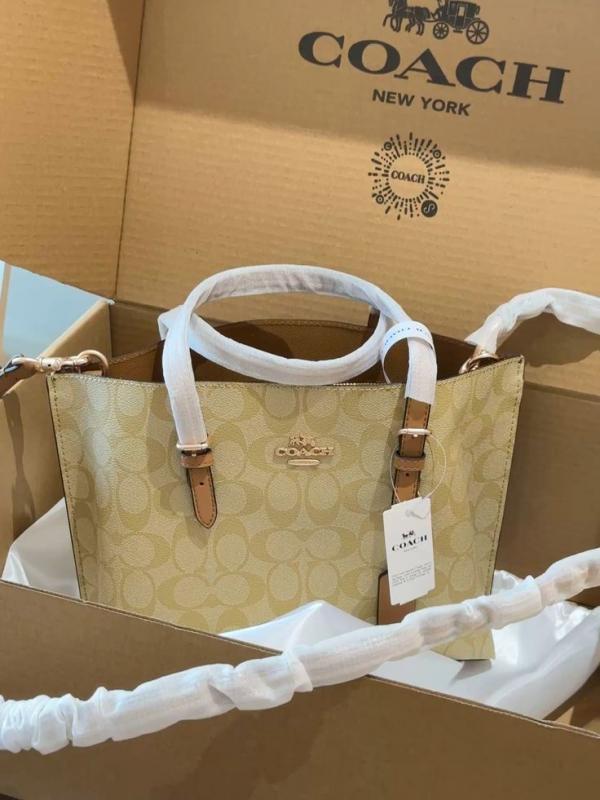 Coach mollie tote 25 in signature canvas womens crossbody bag with box