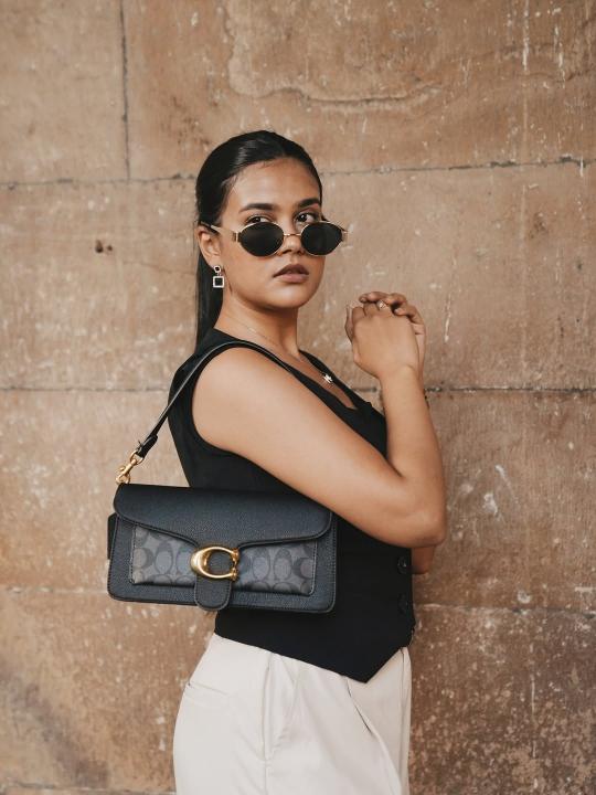 Coaach Tabby Shoulder Bag With Signature Canvas