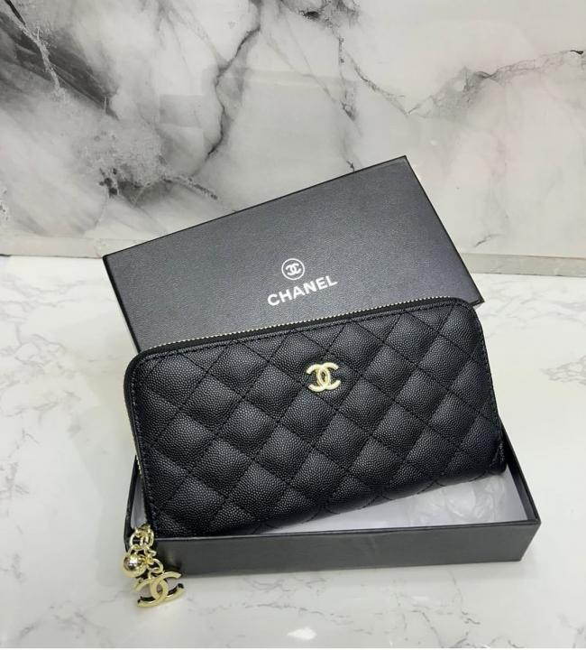 Chanel zip Wallet With Original Box