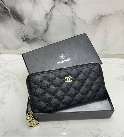 Chanel zip Wallet With Original Box