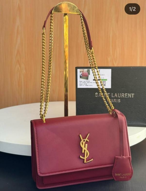 ysl saint laurent sunset medium chain shoulder bag with box dustbag bill