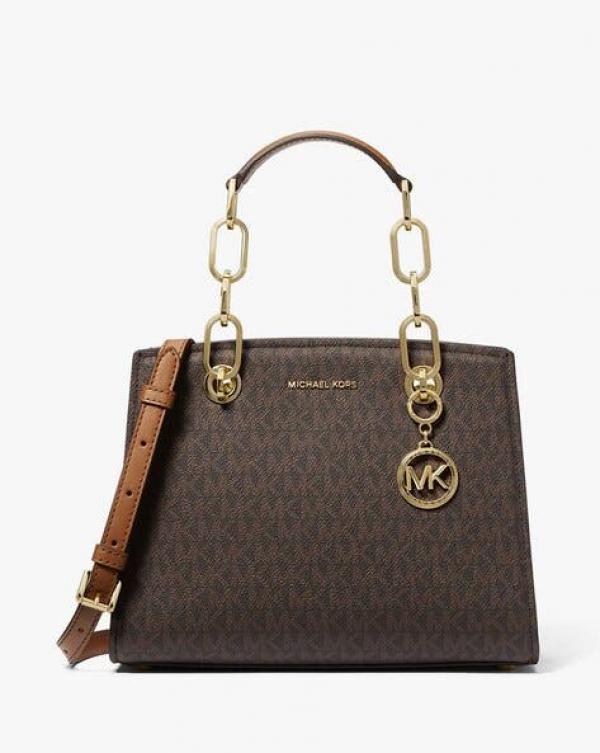 Miichael korrs cynthia small signature logo satchel
