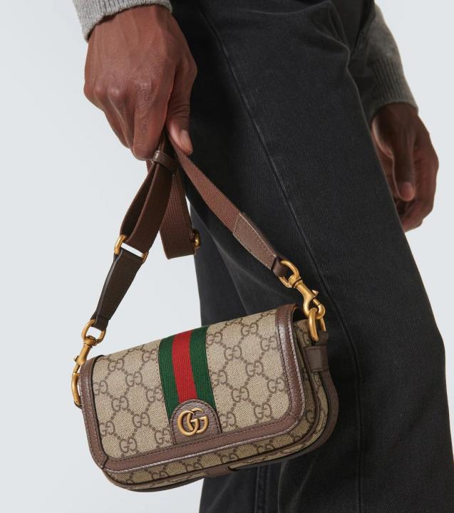 GUCCIOPHIDIA GG CANVAS CROSSBODY BAG WITH BOX