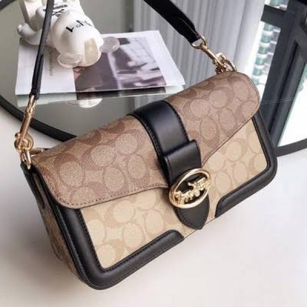 coach Georgie flower daisy embroidery tabby shoulder bag with box