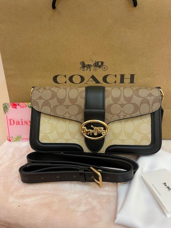 coach Georgie flower daisy embroidery tabby shoulder bag with box