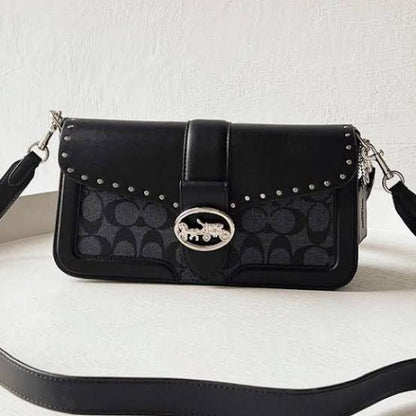 coach Georgie flower daisy embroidery tabby shoulder bag with box