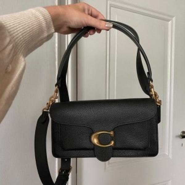 Coach tabby 26 shoulder bag in dark stone color with box