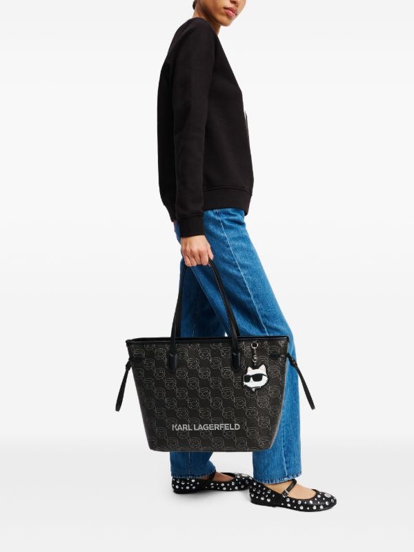 Karrl lagerfeld ikon large monogram totebag