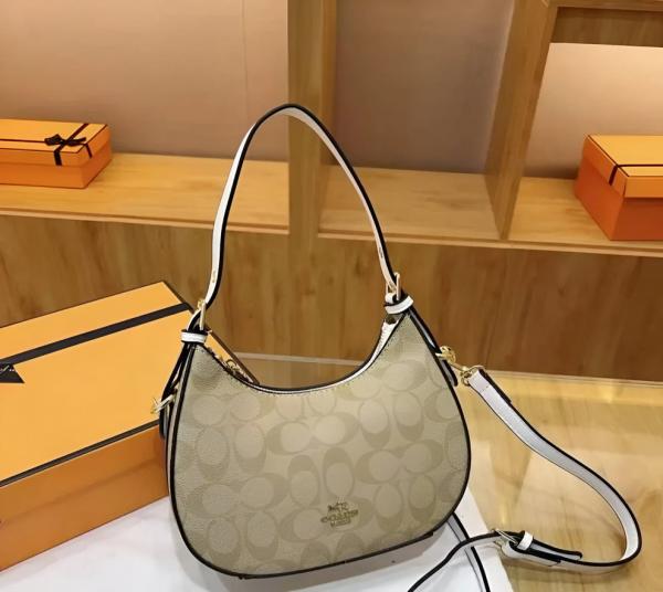 Coach_ kleo hobo bag in signature canvas bag with box