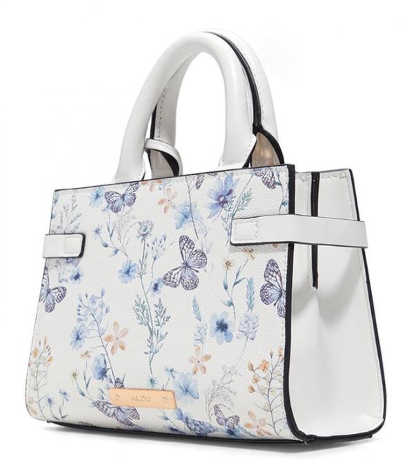 Aldo Lisbon Womens White Satchel with box