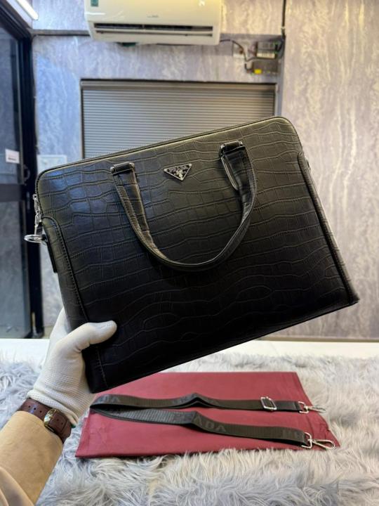 prada Polished Premium Quality Laptop Bag