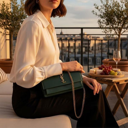 Saiint Laurrent Sunset Shoulder Bag With Box And Dust Bag