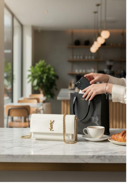 Saiint Laurrent Sunset Shoulder Bag With Box And Dust Bag