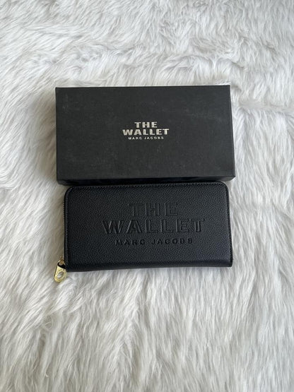 Marrc Jacob Black Long Zippy Wallet With Box