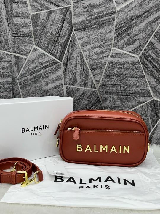 Balmaiin Monogram Camera Crossbody Bag With Box