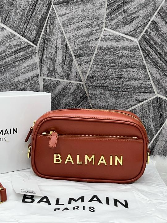 Balmaiin Monogram Camera Crossbody Bag With Box