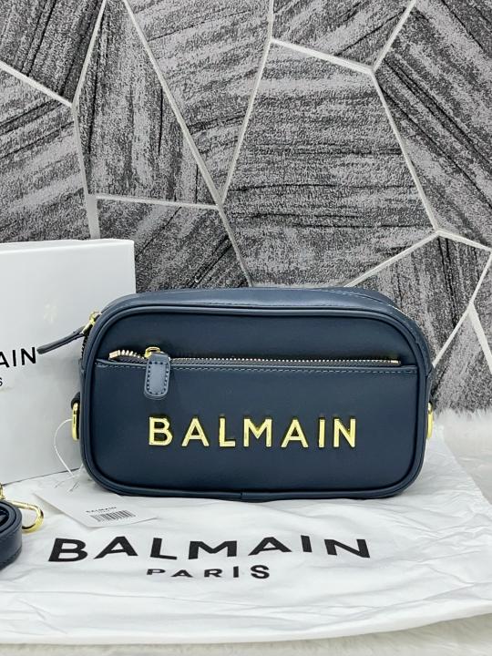 Balmaiin Monogram Camera Crossbody Bag With Box