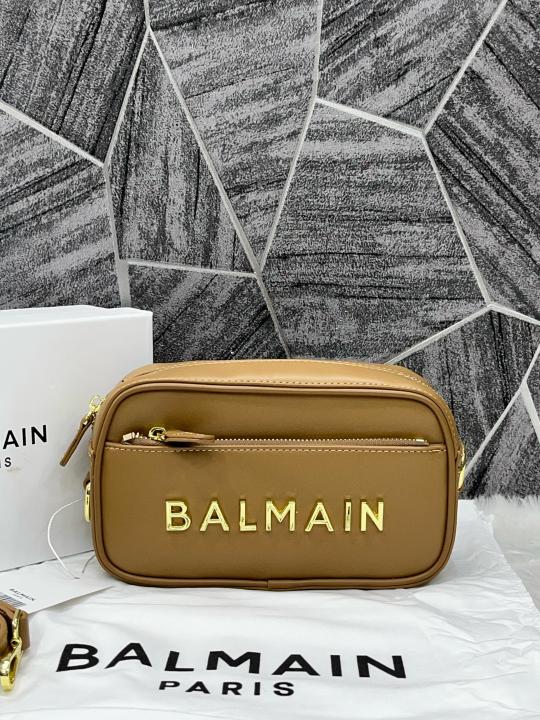 Balmaiin Monogram Camera Crossbody Bag With Box