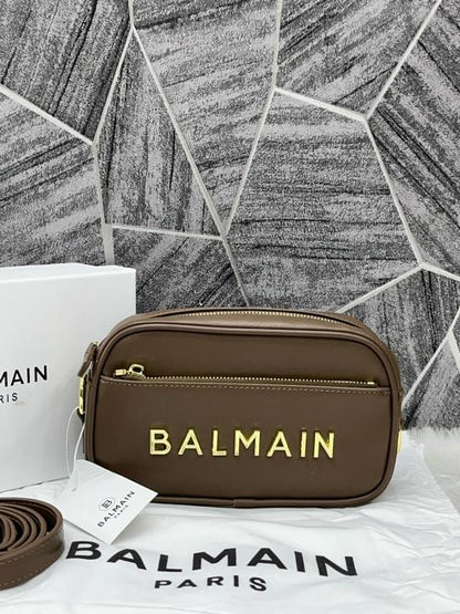 Balmaiin Monogram Camera Crossbody Bag With Box