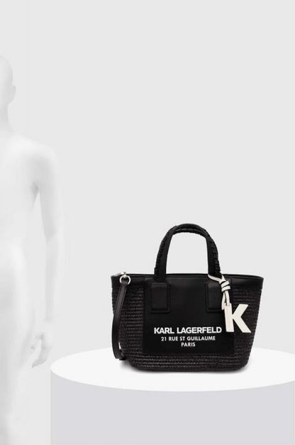 Karrl Lagerfeld Small guillaume raffia Leather Totebag