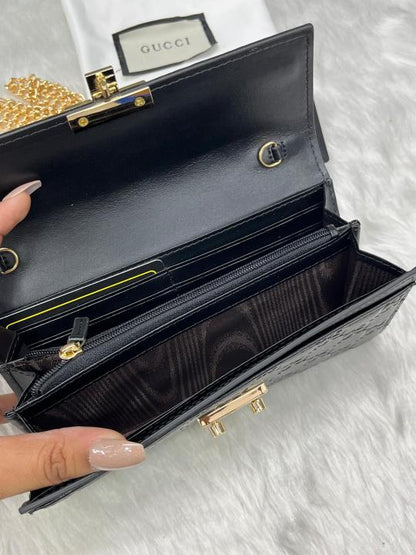 Guccii Padlock Chainwallet With Original Box