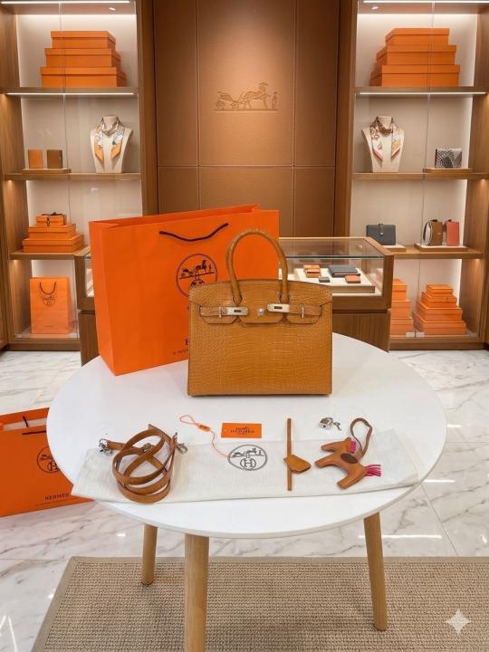 Hermess Birken calf leather hand bag