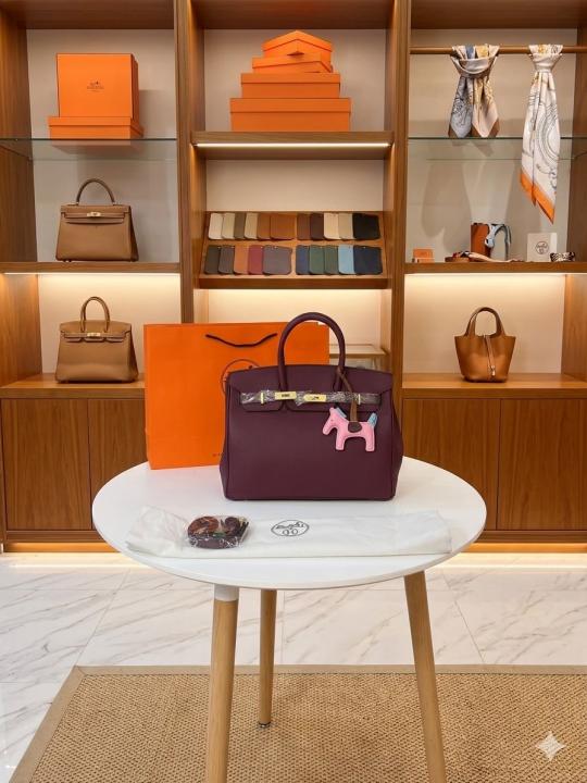 Hermess Birken calf leather hand bag