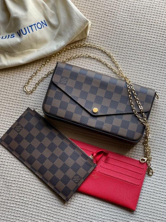 Louiis Vuiitton Pochette Felicie Monogram Empreinte Leather Purse Handbags Bag