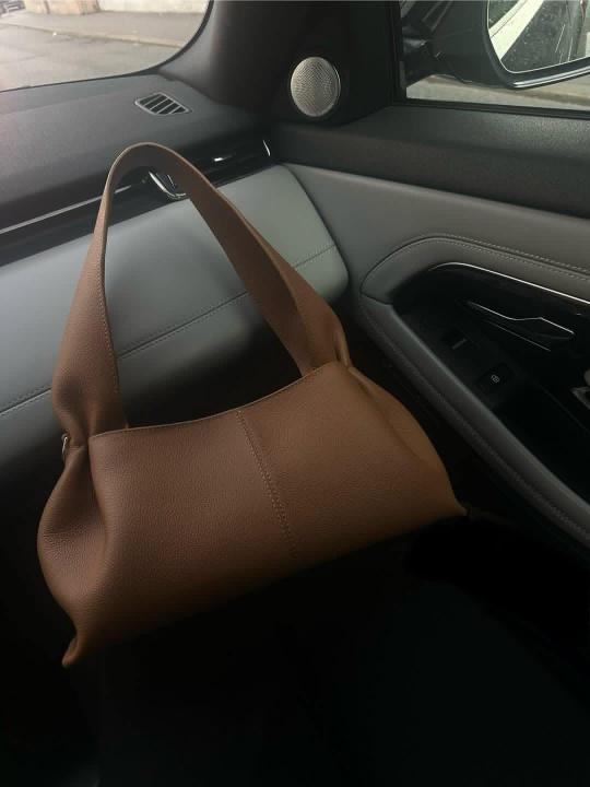 Polenne Camel Numero Neuf East West Shoulder Bag With Box