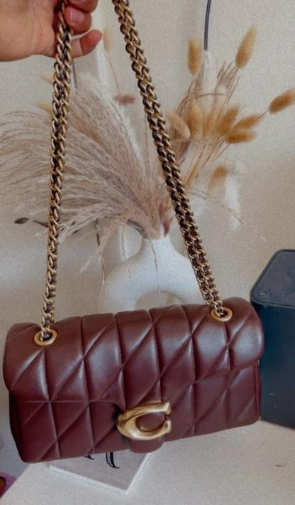 Coaach Tabby Quilted Leather Shoulder Bag With Box Dust bag Bill