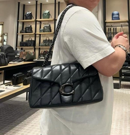 Coaach Tabby Quilted Leather Shoulder Bag With Box Dust bag Bill