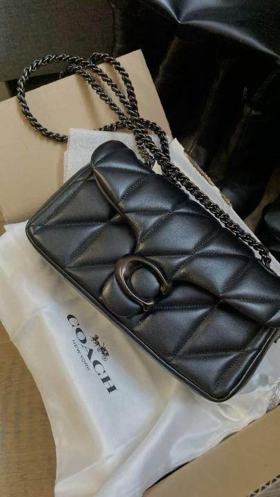 Coaach Tabby Quilted Leather Shoulder Bag With Box Dust bag Bill