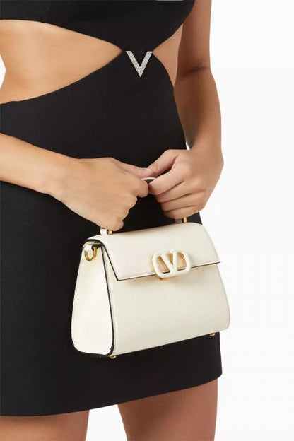 Valentinoo White Sling Shoulder Bag With Dust Cover