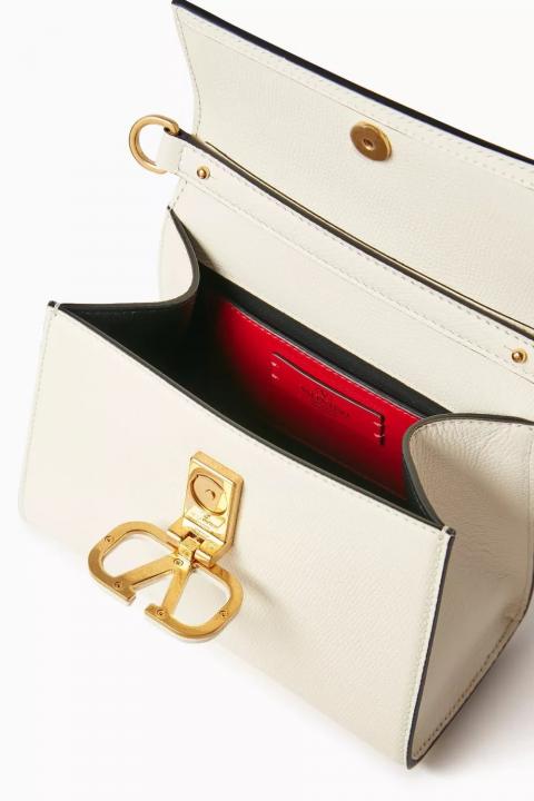 Valentinoo White Sling Shoulder Bag With Dust Cover