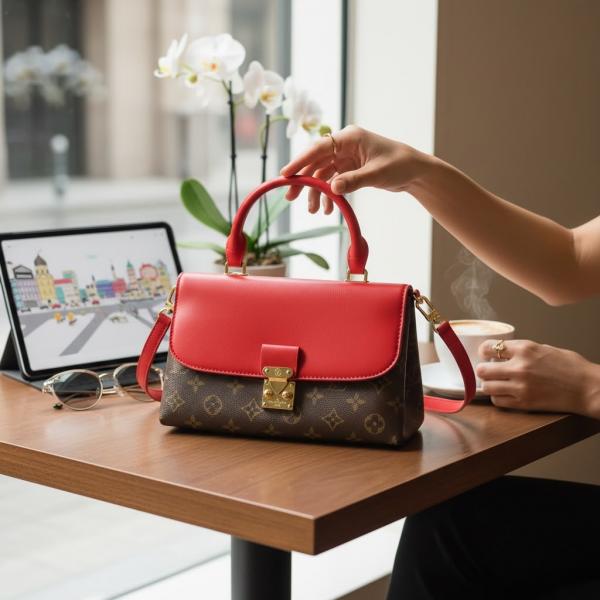 LOUISS VUITTON LV MADEILINE WITH BOX AND PREMIUM QUALITY
