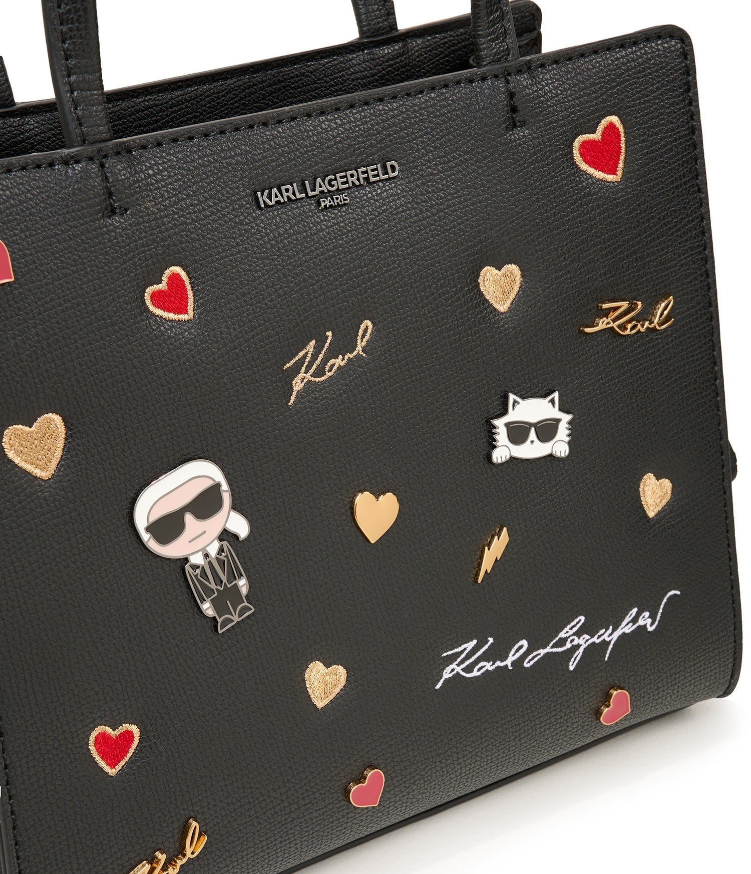 Karll Lagerfeld Embossed Logo Tote Para Mujer Original With Dust Bag