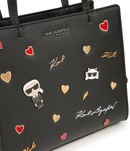 Karll Lagerfeld Embossed Logo Tote Para Mujer Original With Dust Bag