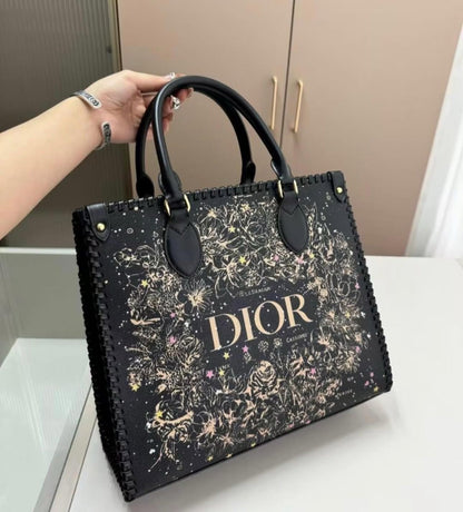 CHRISTIIAN DIOR BRAIDED TOTE BAG WITH BOX