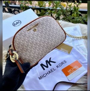 Michael Kors jet set charm small camera crossbody purse bag handbag messenger mk with box