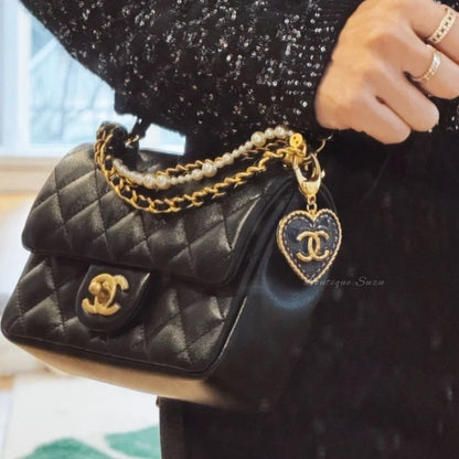 Chanel Cambon Line Black Quilted Leather Shoulder Bag with box
