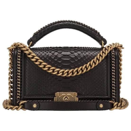 CHANELL LE BOY SIMMER HANDBAG WITH MAGNETIC BOX PREMIUM QUALITY
