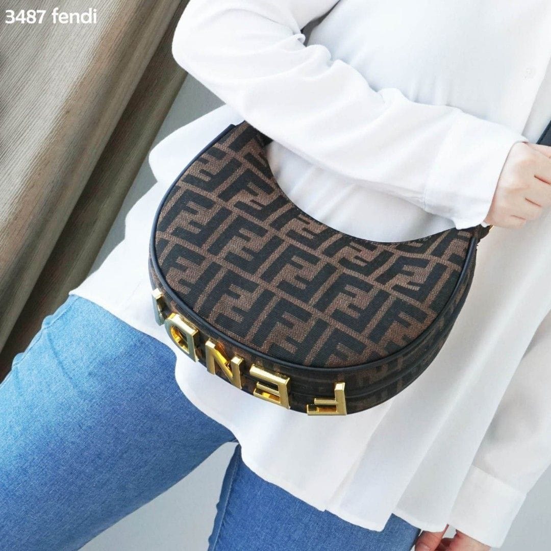 Fendi graphy hobo sling bag with box