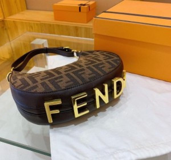 Fendi graphy hobo sling bag with box