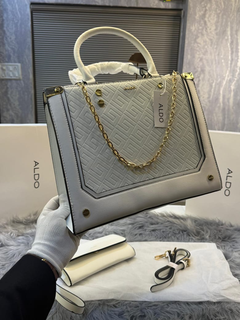 Aldo Bone CATYLA Color Block Medium Tote with box