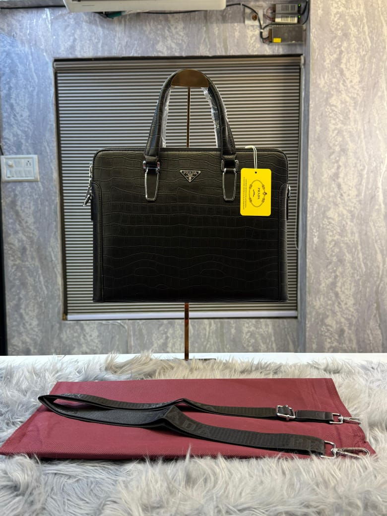 prada Polished Premium Quality Laptop Bag