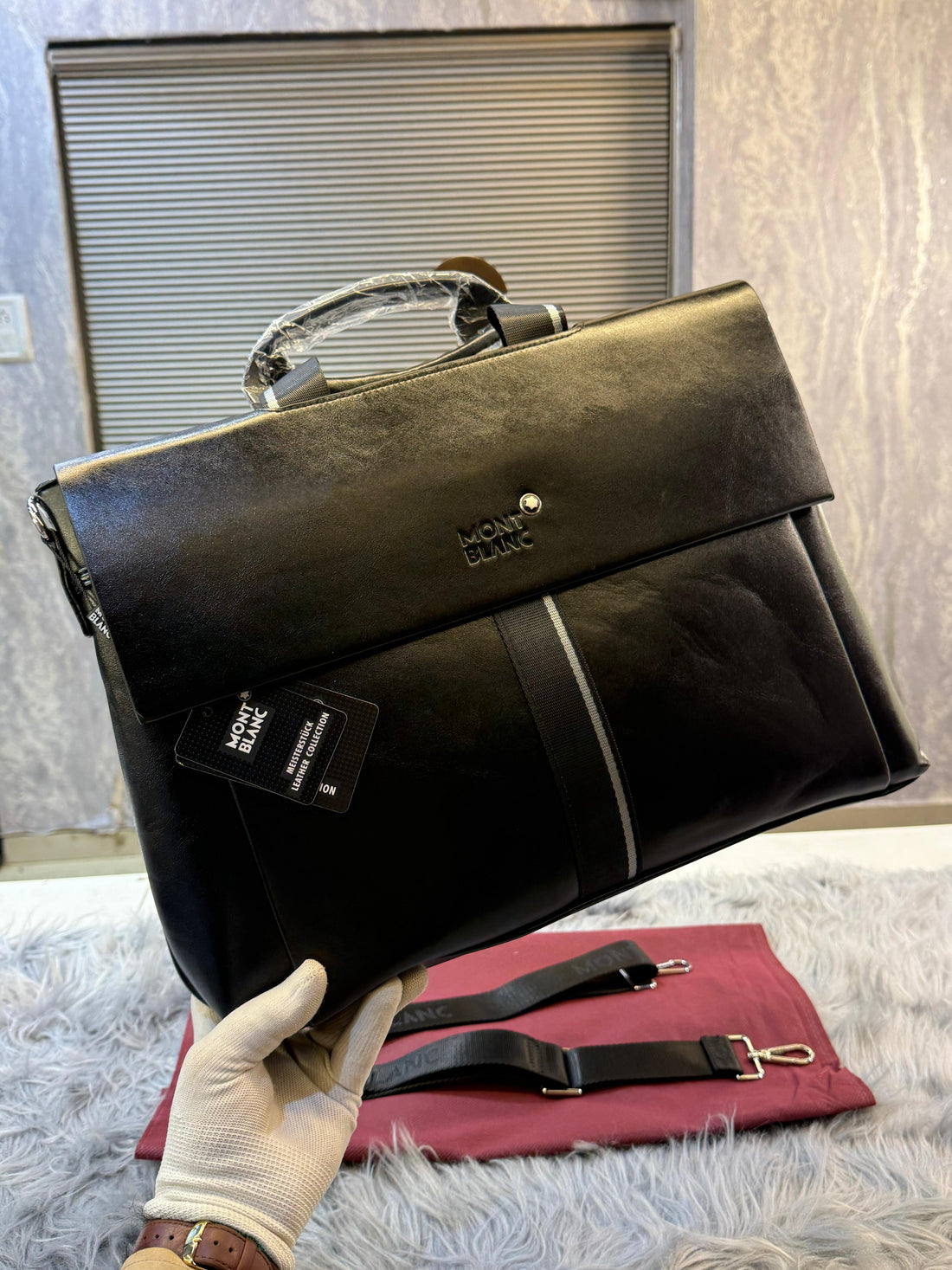 Mont blanc Polished Premium Quality Laptop Bag
